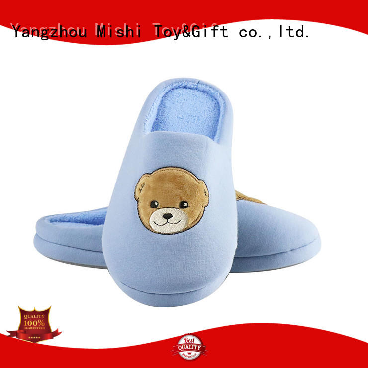 high-quality plush slipper with logo for business