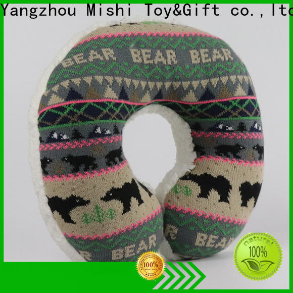 Mishi best fluffy neck pillow with custom printing for gifts