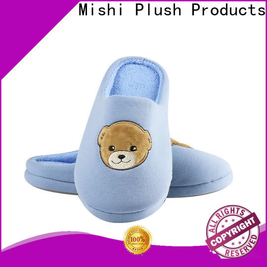 Mishi custom plush slipper with logo for sale