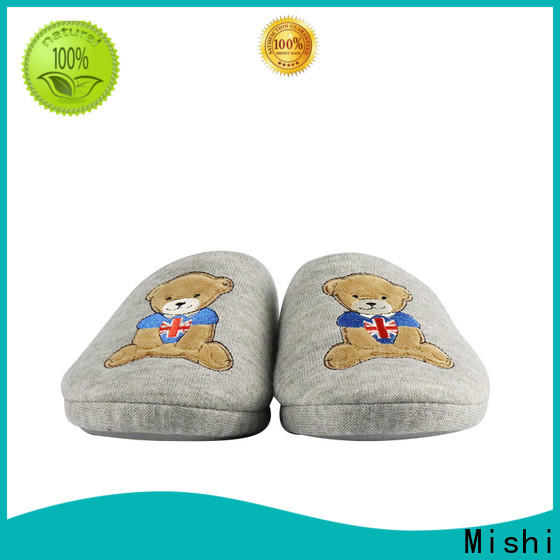 Mishi custom plush slipper with logo for gifts