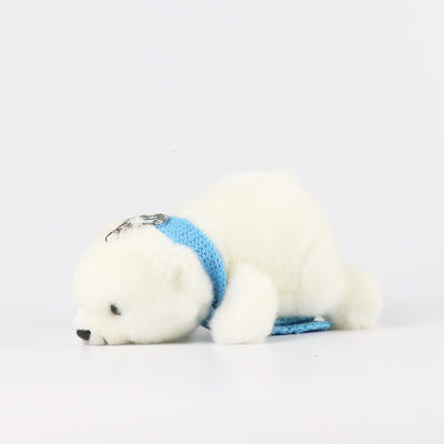 Custom Quality Handmade Wool Felt fabric stuffed Animals mini polar bear Toys gifts Wholesale